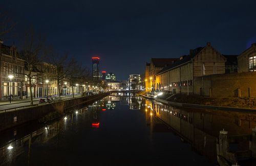Blokhuispoort Leeuwarden bij nacht