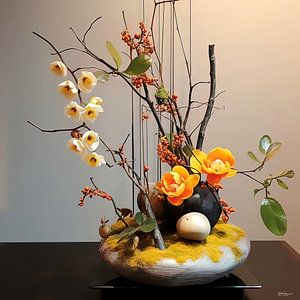 ikebana (japanse bloemsierkunst) sur Gelissen Artworks