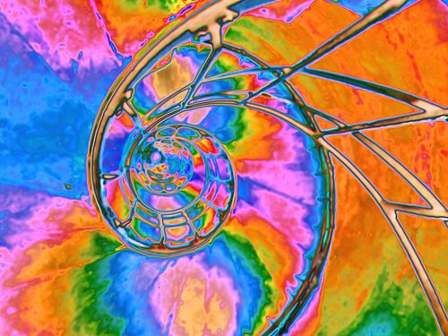 Kleurrijk Trappengat van Arc de Triomphe