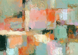 Surfaces colorées abstraites dans des tons pastel et des teintes terreuses sur Niklas Maximilian