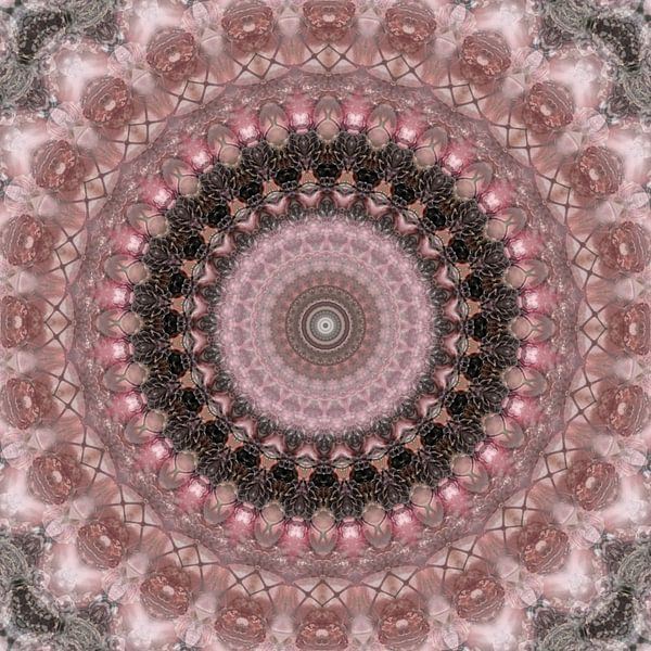Mandala roze Kerstmis van Christine Bässler