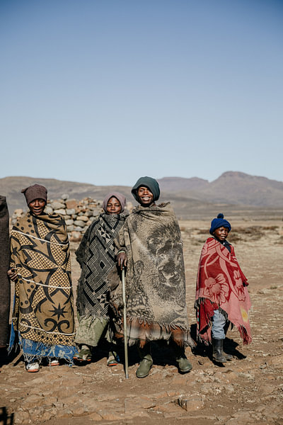 Traditional Basotho in Lesotho by Leen Van de Sande on canvas, poster ...