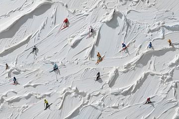 Skiërs op de Piste