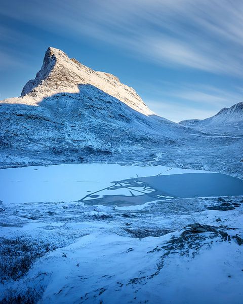 Trollstigen in a winter landscape, Norway by qtx
