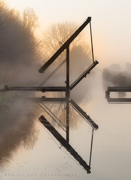 Bridge in the mist by Karel Ton