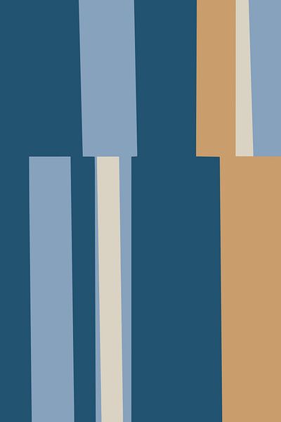 Mosaïque bleue 6 | Colorblocking géométrique par Menega Sabidussi