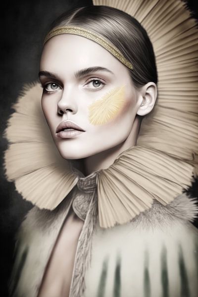 Modern portret &quot;Jade&quot; van Carla Van Iersel