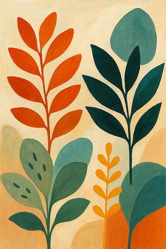 Decoratieve Boho bloemen illustratie.