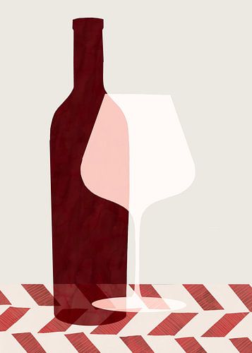 Une soirée, c'est l'heure du vin.