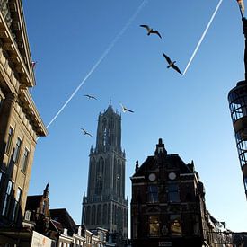Domtoren Utrecht vanaf de Stadhuisbrug von Patrick van den Hurk