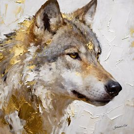 Gilded Wolf - Loup 1 sur Johannas Art Creations