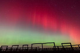 Northern lights at the Pömmelte ring shrine by Stephan Schulz