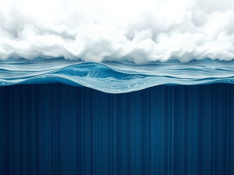 Murmures de l'étreinte de l'océan sous un ciel embrassé par les nuages par Artistic