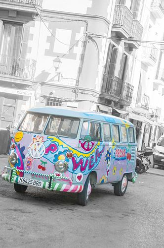 Hippie VW Bus auf ibiza