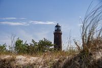 Dune landscape with the lighthouse Darßer Ort