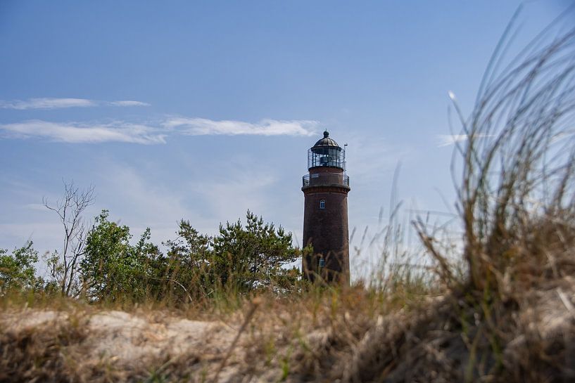 Dune landscape with the lighthouse Darßer Ort by David Esser