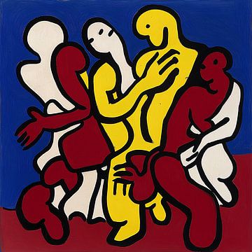 Abstrakte Party mit einer Gruppe von Menschen