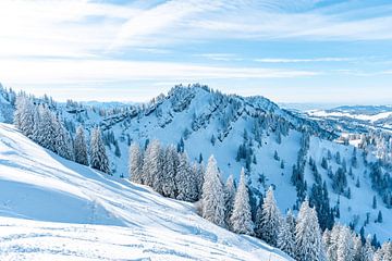 Winter op de Hochgrat met prachtige sneeuw van Leo Schindzielorz