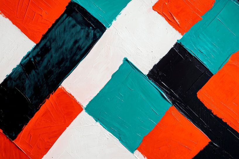 Bright geometric colour composition by Poster Art Shop