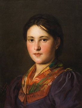 Franz von Defregger, Tiroler Mädchen, um 1890