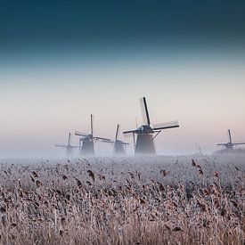 windmills Kinderdijk The Netherlands by Peter Lodder