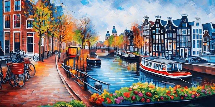 Malerei Amsterdam von WeLoveArt