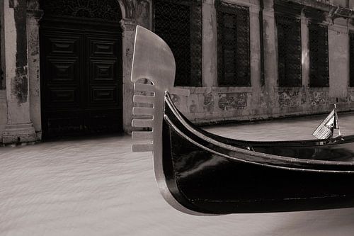 Lonely gondola in Venice