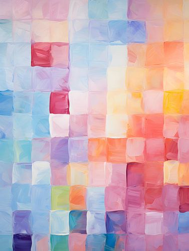 Kleurrijk olieverfschilderij V4