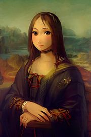 Anime version of the Mona Lisa by Emiel de Lange