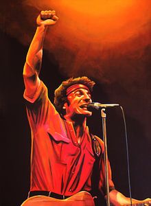 Peinture de Bruce Springsteen sur Paul Meijering