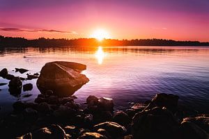 Coucher de soleil sur le Småland