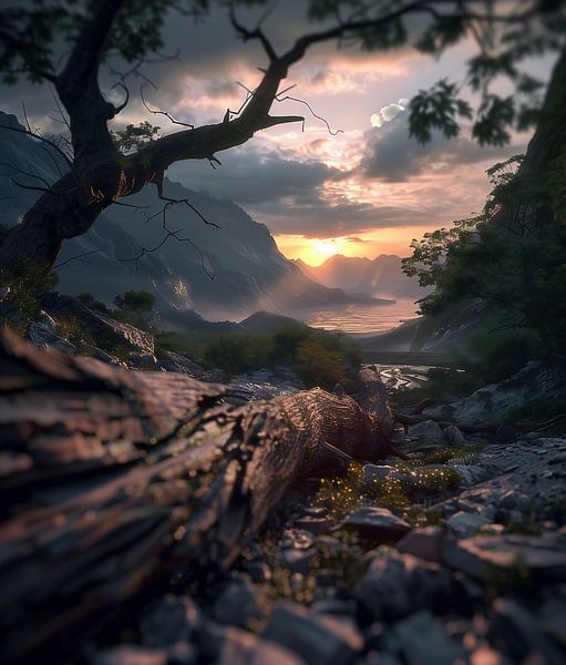 Bergen en valleien van fernlichtsicht