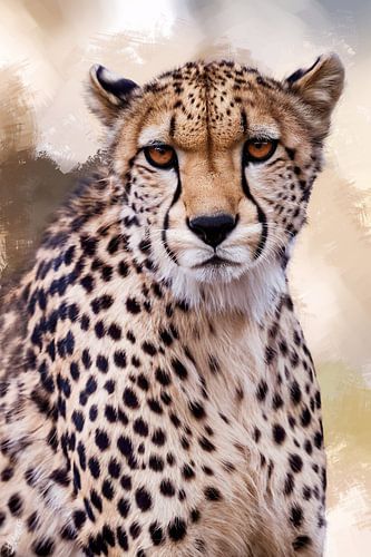 Realistisch portret van een cheeta