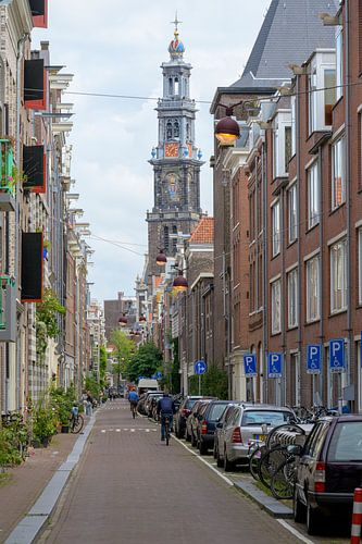 Westerkerk gezien vanuit de Bloemstraat Amsterdam