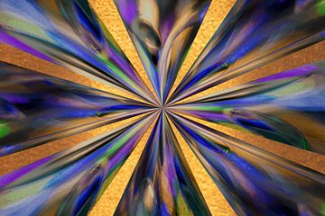 Abstract en kleurrijk patroon van rechte lijnen van Lisette Rijkers