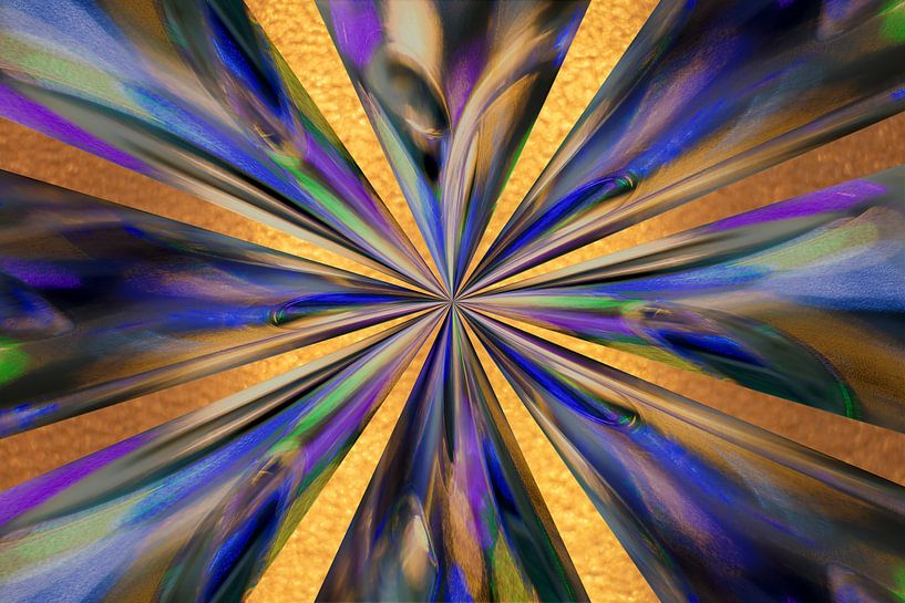 Abstract en kleurrijk patroon van rechte lijnen van Lisette Rijkers