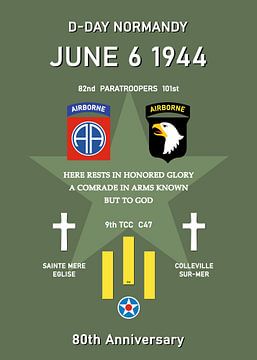 80. Jahrestag D-Day Normandie 6. Juni 1944 von PH Déco