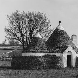 Trulli in black and white by Teun Ruijters