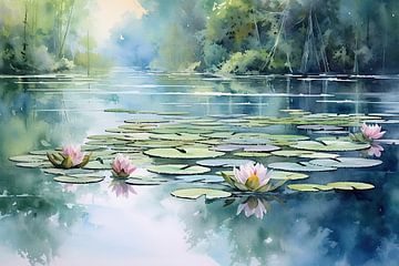 Lotus, Lotus, Lotus | Schilderijen voor Mindfulness van ARTEO Schilderijen