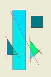 Neo-suprematistische composities van Dietmar Meinhardt