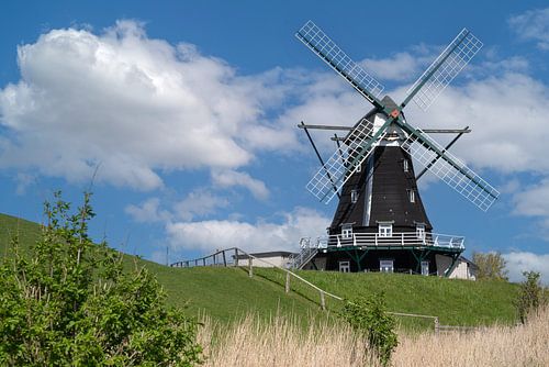 Windmolen, Pellworm, Noord-Friesland, Duitsland
