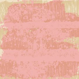 Dreamy Landscape in Pastel Colors. Modern abstract art in pink and beige by Dina Dankers