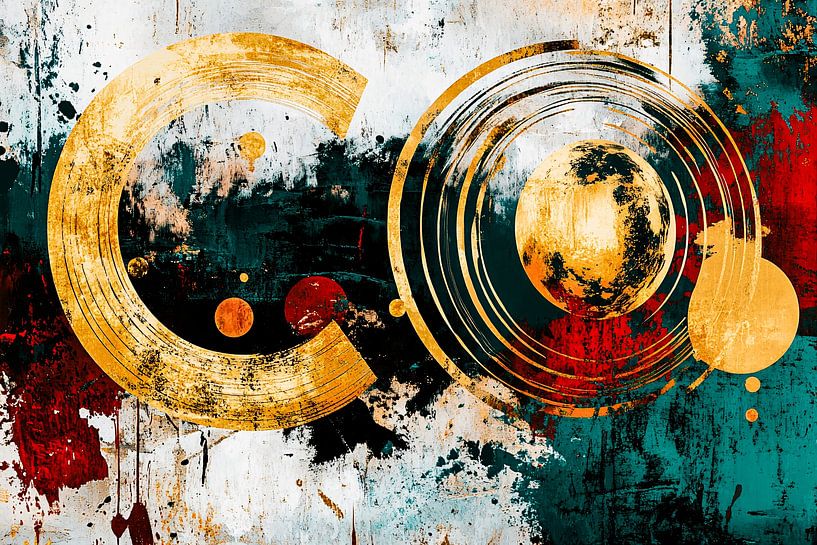 Gouden cirkels op abstracte achtergrond van Imperial Art House