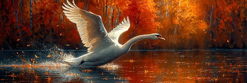 Lumière naissante dans les eaux d'automne