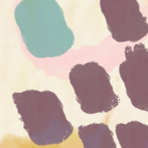 Kleurrijk abstract in paars, wit, roze en mint