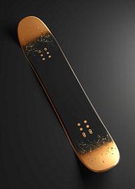 Luxus-Snowboard mit goldenem Farbverlauf und mattschwarzer Oberfläche von Morgan