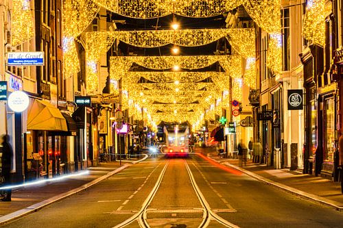 The Utrechtsestraat in Amsterdam at night