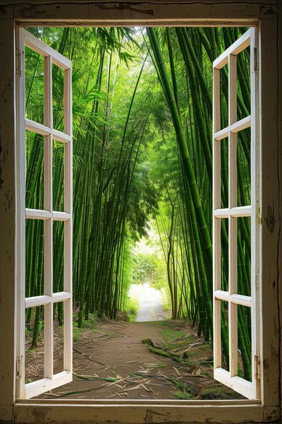 Blick auf den Bambuswald von Poster Art Shop