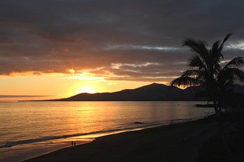 Ondergaande zon Lanzarote