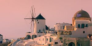 Coucher de soleil à Oia, Santorin,